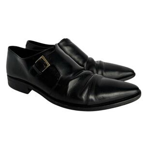 Gucci Leather Monk Strap Dress Shoe Mens 10 Extra Wide Formal Buckle Designer
